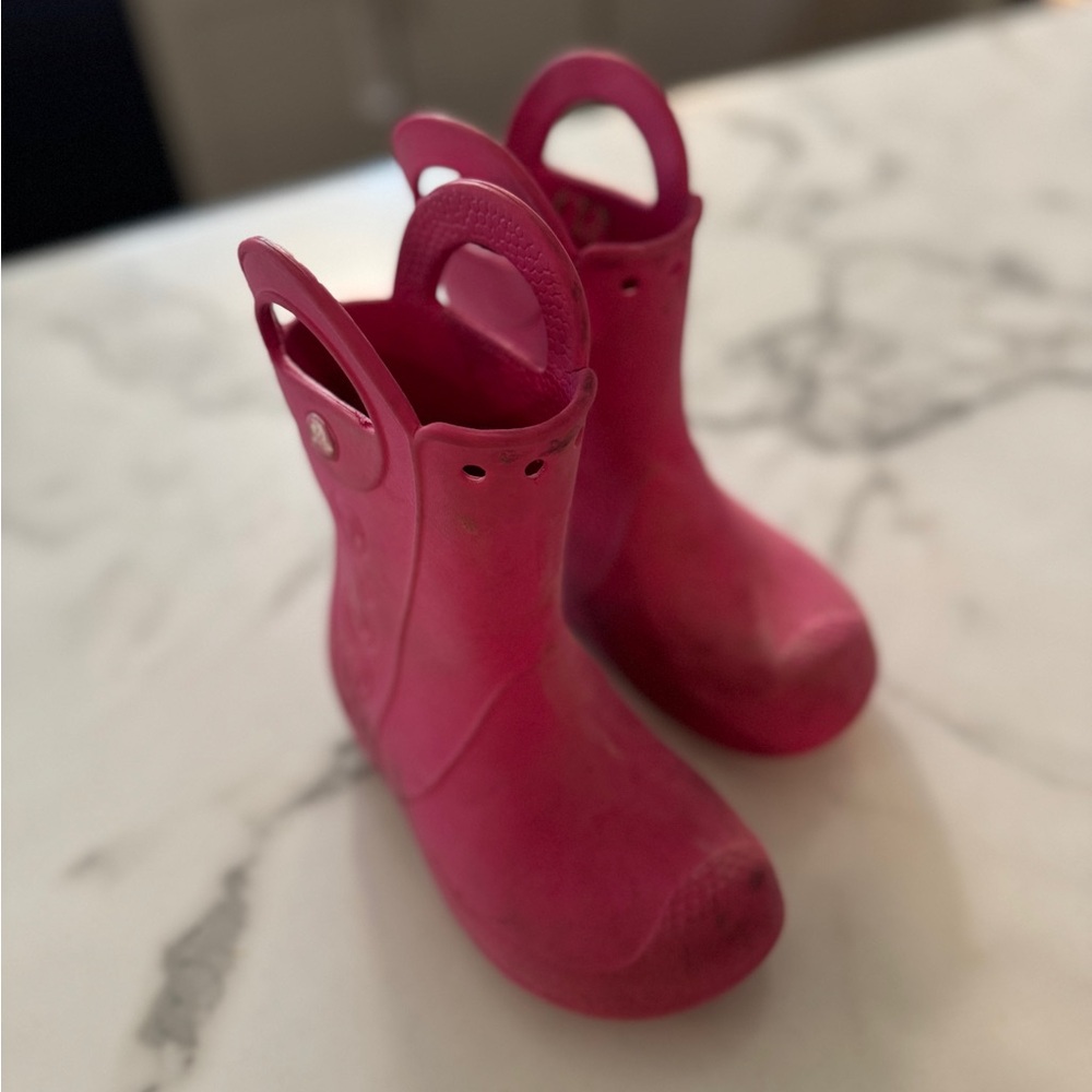 Kids Pink Rain Boots
